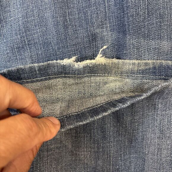 Silver Zac Jeans Relaxed Fit Straight Mens Thick Stitch Jeans Size 33 (34X30) - Picture 9 of 14